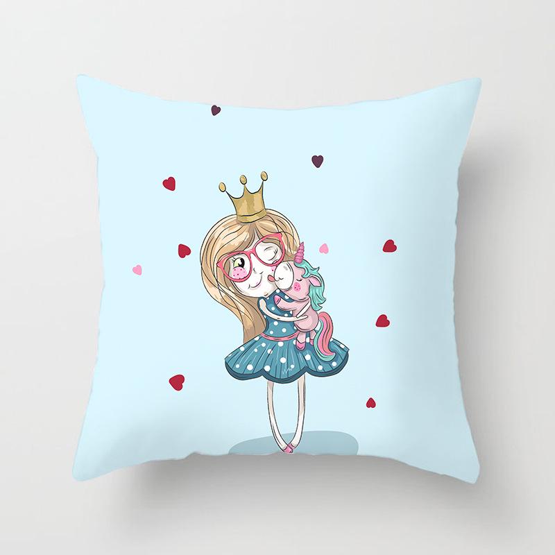 Internet Celebrity Cute Animal Pillow Cover Living Room Sofa Cushion Cover Bedside Pillow Cover