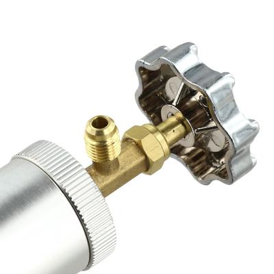 Easy To Use R134A R12 Hand Turn Pump Oil Injector for Vehicle AC Systems 1/4 SAE Male X 1/4 SAE Female Connector