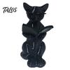 Printed Cat 3d Statue Reading Holding Book Glasses Cat Figurine Modern Decorative Animal Sculpture For Home Office Decor