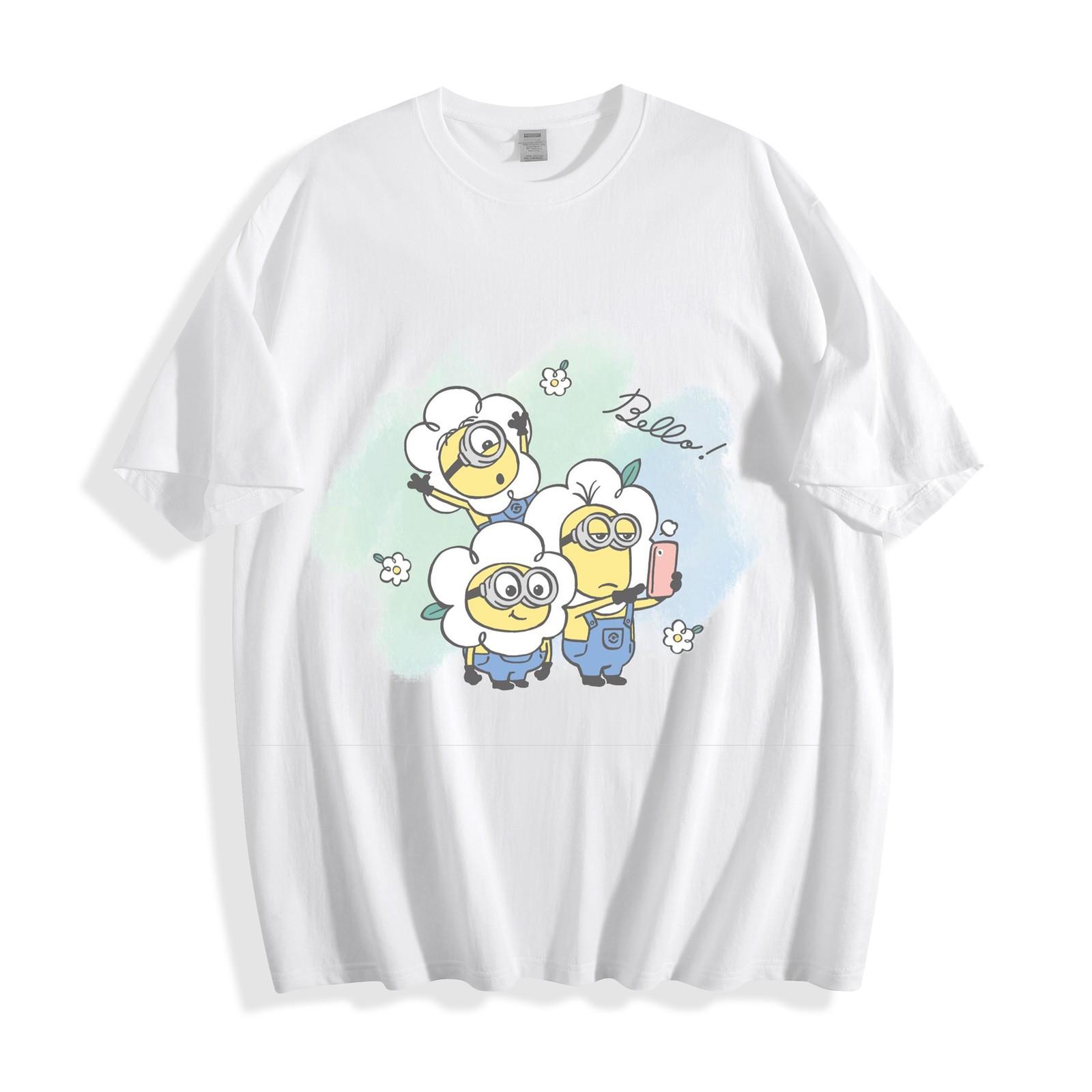 Minions Flower Selfie Tee - Despicable Me Cute Hello Banana T-Shirt XL