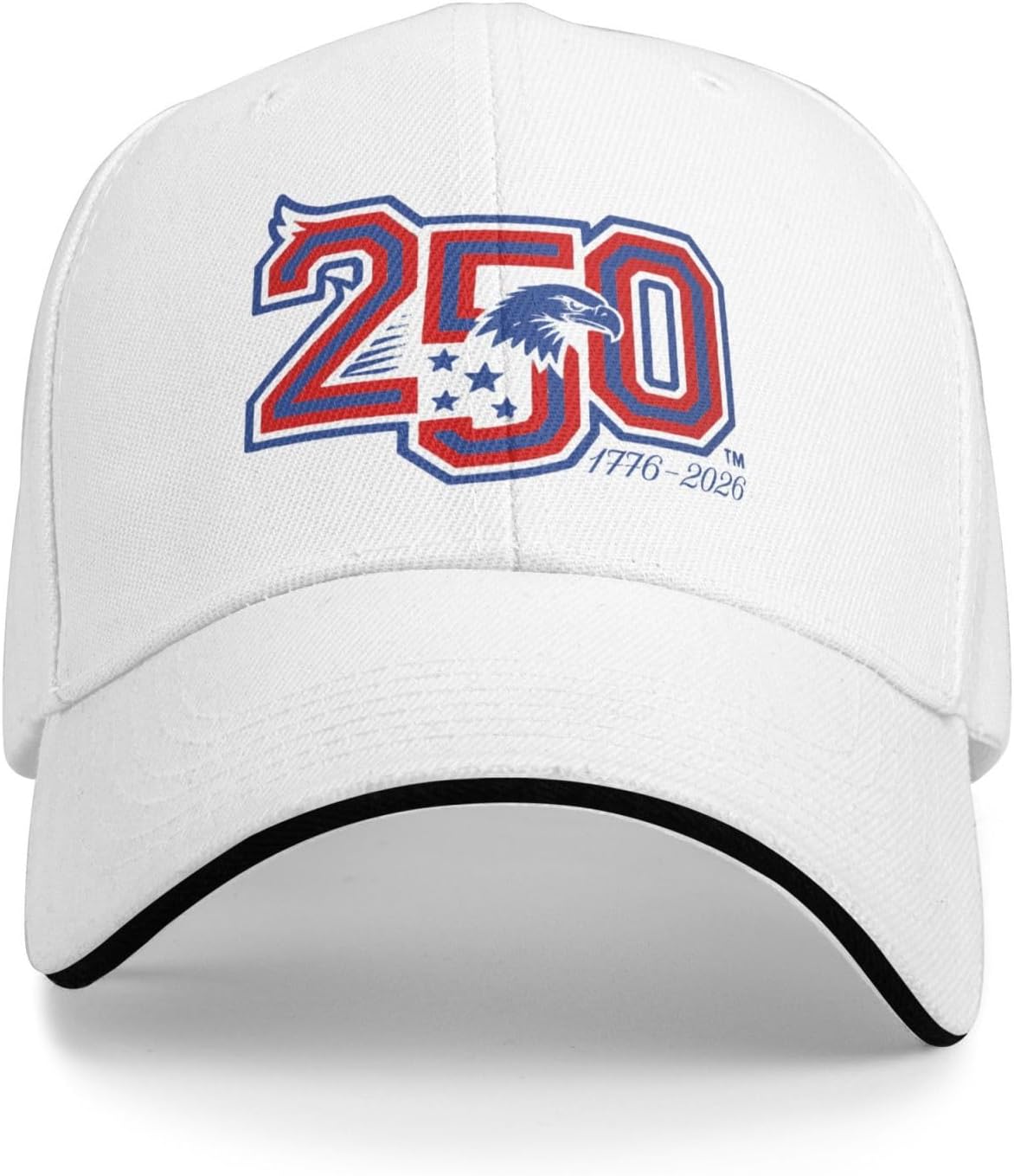 

250 Years Freedom Eagle Baseball Cap 1776 2026 Anniversary Polyester Adjustable Unisex Cap One Size