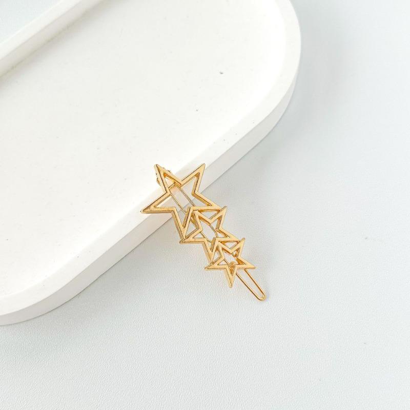 Bow Hairpin Love Pentagonal Alloy Clip Cute Hair Accessories Frog Clip Jewelry Female Bangs