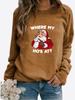 Women's Winter Printed Round Neck Comfortable Sports T-shirt Plus Size Casual Long Sleeve Tops Sweatshirt Printed Sweater Pullover