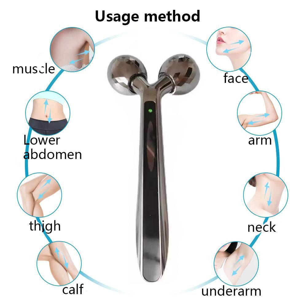 3D Facial Roller Massager, Full Body Massage Relaxation, Y-shaped 360 Rotating Anti-Aging Firming Skin Massage Skin Care Tool