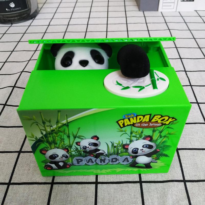 

Милая мультяшная копилка в виде панды: Электронная Кошка-Пожиратель Денег Подарок для Сбережений 11.5*9.5*9CM зелёный