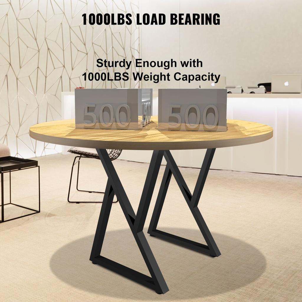 Z Shape Metal Table Legs Dining Table Legs 28"x18" Desk Legs Set of 2