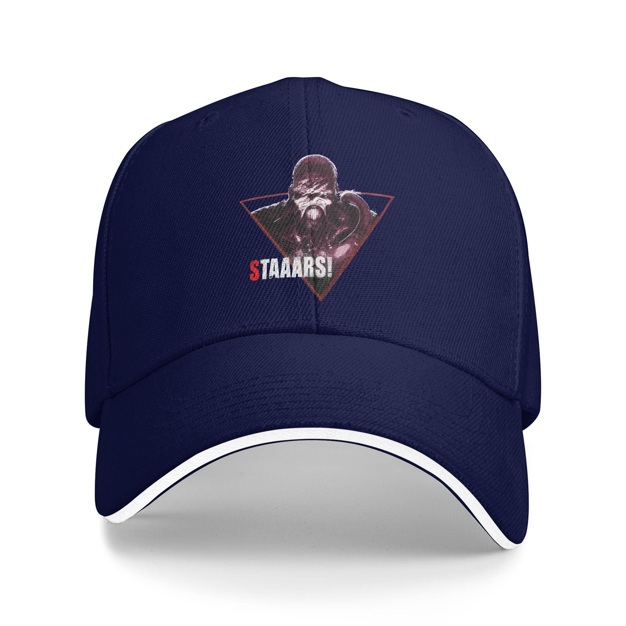 

Residents Evils Staaars Sun Baseball Cap Spring y2k Cool Trucker Hat For Men Women Kpop Rock Snapback Cap As Picture темно-синього кольору