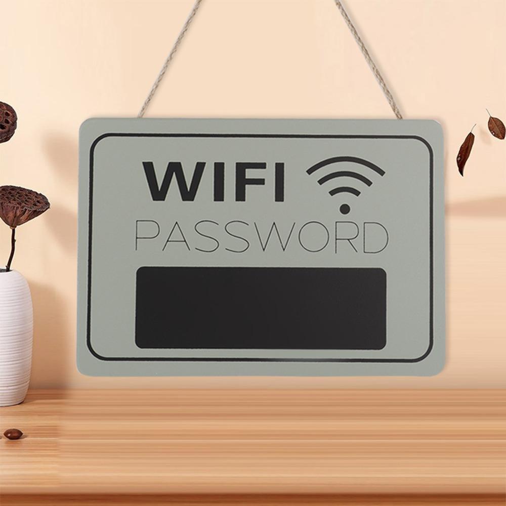 Rectangle WiFi Wall Sign Wooden Wall Decor Plaque Chalkboard WiFi Sign  Hotels Offices