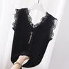 Women's V-Neck Lace Camisole - Trendy Knit Summer Top