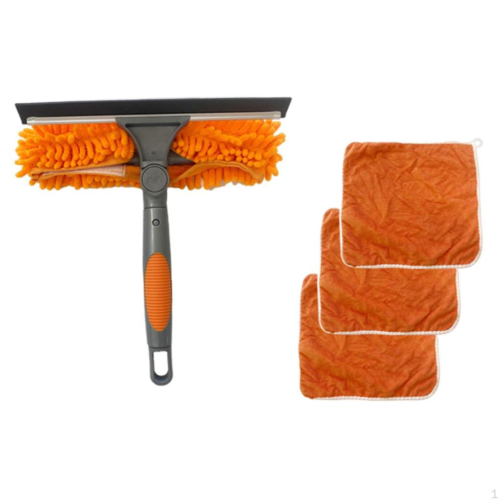 Window Cleaner Tool 2 In 1 Convenient Multifunctional Household Durability Supplies with 3 Cloth