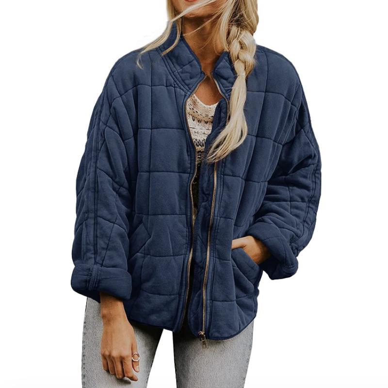 Women Autumn and Winter  Cotton Jacket    Casual Solid Coats Loose Pocket Cotton Jackets Warm Winter Outwear for Women