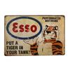 Decorazioni Retro per Bar & Garage - Segnali Metallici da Corsa Esso Gulf Camel, Targhe Poster Olio Motore per Man Cave & Parete del Club