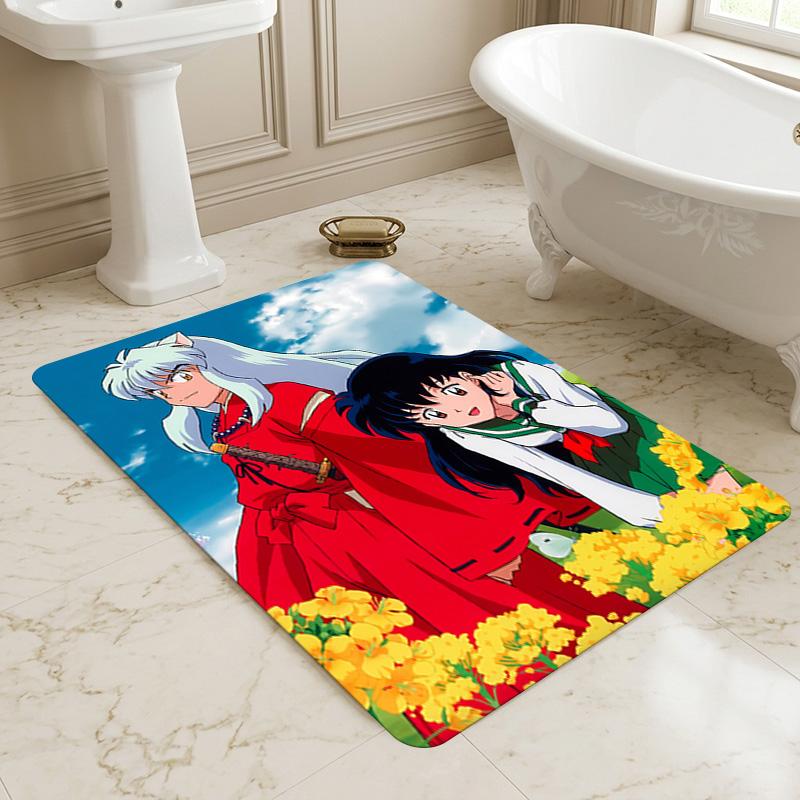 Inuyasha Adventure Living Room Nonslip Area Rug Soft Carpet For Bedroom Game Playroom Sofa Office Home Decor Doormat Christmas Gift C9301424