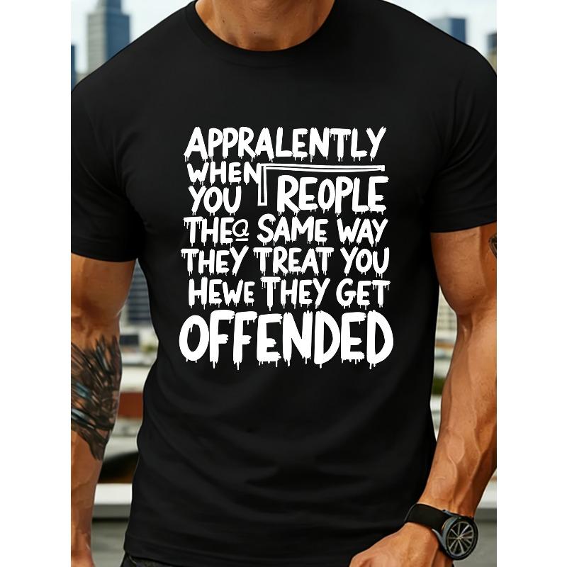 

Graphic Print Design Mens Crewneck T Shirt Loose Fit Percent Fashion Versatile Soft And Comfortable Fabric Suitable for Daily Wear 4XL чорний