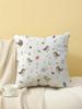 Cute Bird & Leaf Print Throw Pillow Cover, Cushion Case for Sofa Bedroom Living Room Couch Bed Office Chair Home Decor