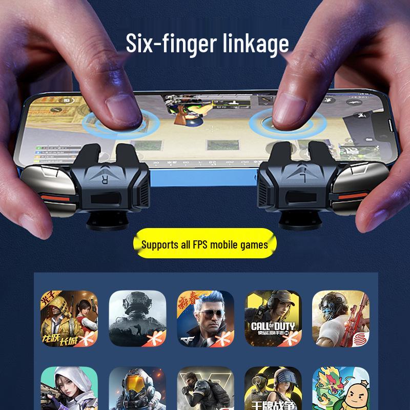 Delta Action Game Controller: Six-Finger Mechanical Button for Mobile Gaming Elite