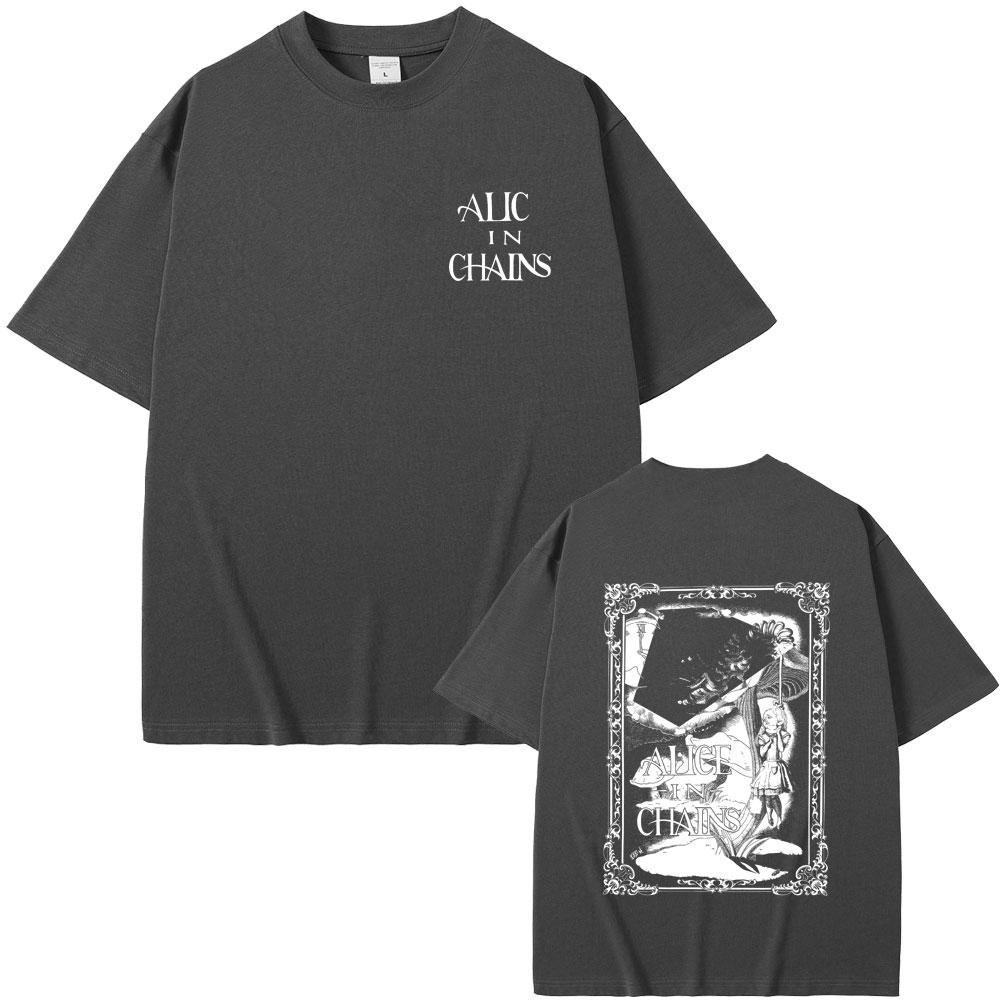 Rock Band Alice In Chains Graphic T Shirts Men Women Retro Gothic Punk T-shirts Men's Casual Harajuku Oversized Tees Streetwear
