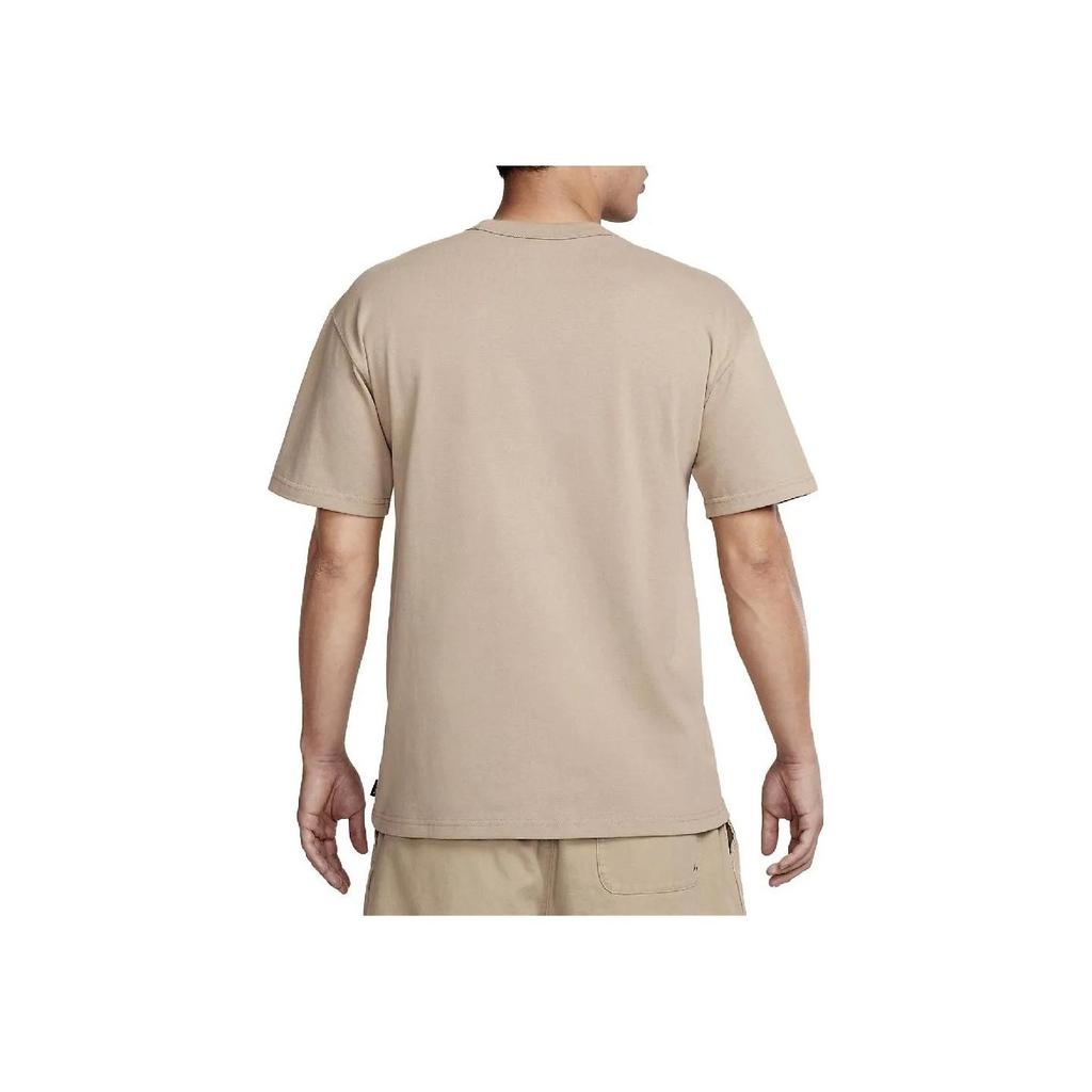 Nike Solid Color Letter Logo Print Crew Neck Short Sleeve T-Shirt Men Tops Khaki DO7393-247