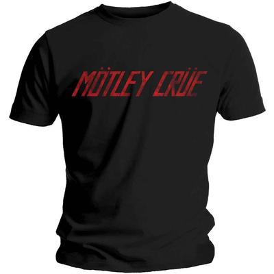 Motley Crue Distressed Logo T-Shirt Black New Unisex T-Shirt
