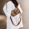 High-end Fashion Small Square Bag Women's New Retro Printing Contrasting Color Saddle Bag Shoulder Bag Messenger Bag Women