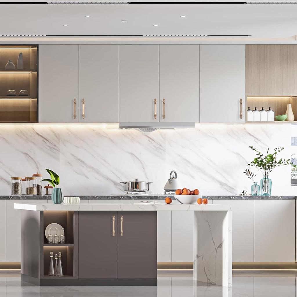 2pcs Brushed Brass Cabinet Knobs, Golden Zinc Alloy Metal Handles for Kitchen Cupboards & Vanity Drawers, Durably Crafted f