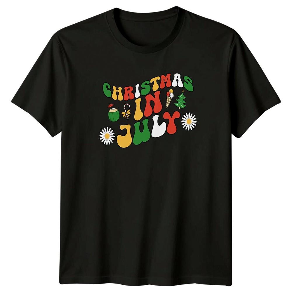 Christmas In July Unisexs TShirt Groovy Xmas Christmas Gift For Her