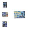 Alloy Stylishly Unique Brooch With Playful Cartoon Characters And Starry Sky Theme