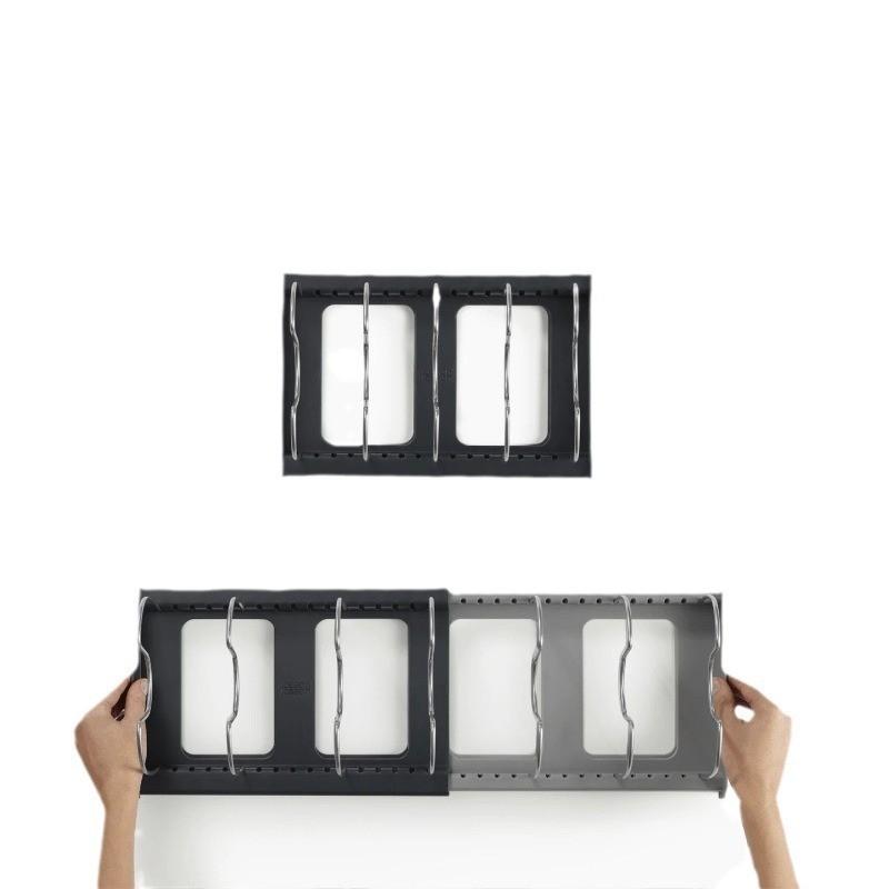 Expandable Adjustable Pan Rack Organizer Modern Simple Design For Kitchen Drawers