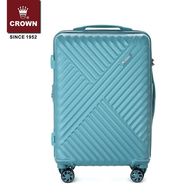 CROWN C-F2010A Brushed Hardshell Carry-on Luggage with Laptop Compartment