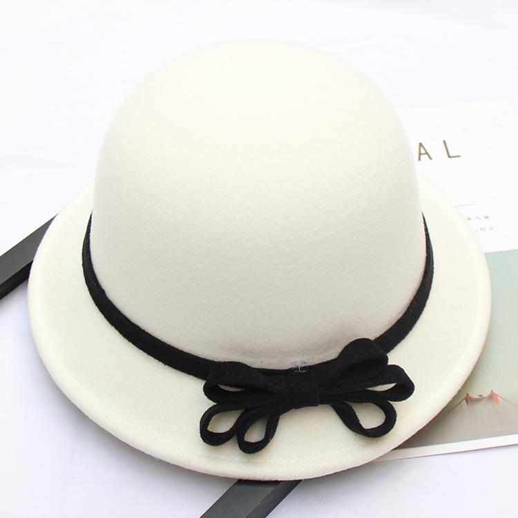 Three-Dimensional Flower Top Hat Autumn And Winter Woolen Hat Women'S Dome Casual Fisherman'S Basin Hat