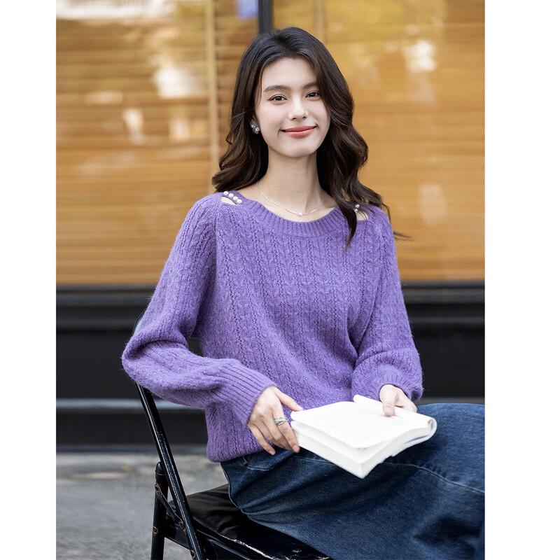 Mokana Women's French Romantic Long Sleeve Knit Sweater