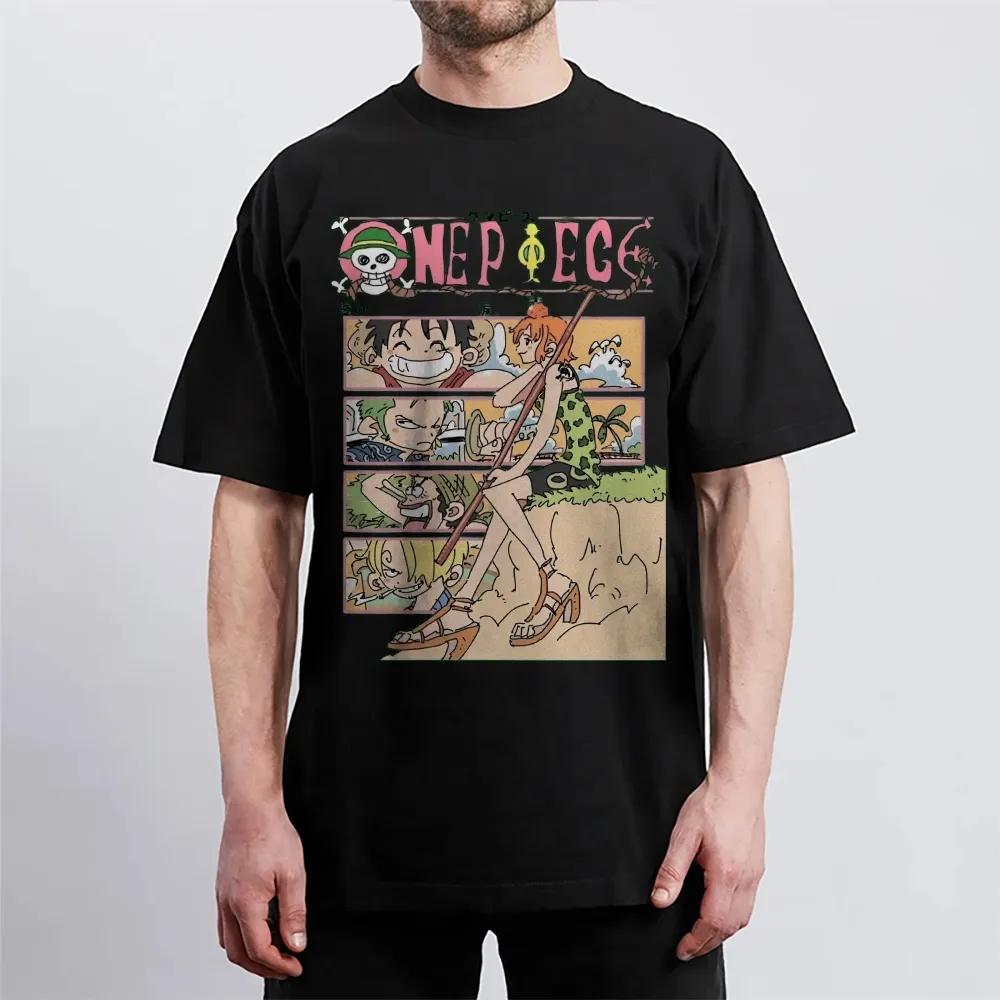 ONE PIECE Japanese Hotblooded Anime Classic Characters Sports Casual Shortsleeved Comfortable Halfsleeved Popular Couple Top