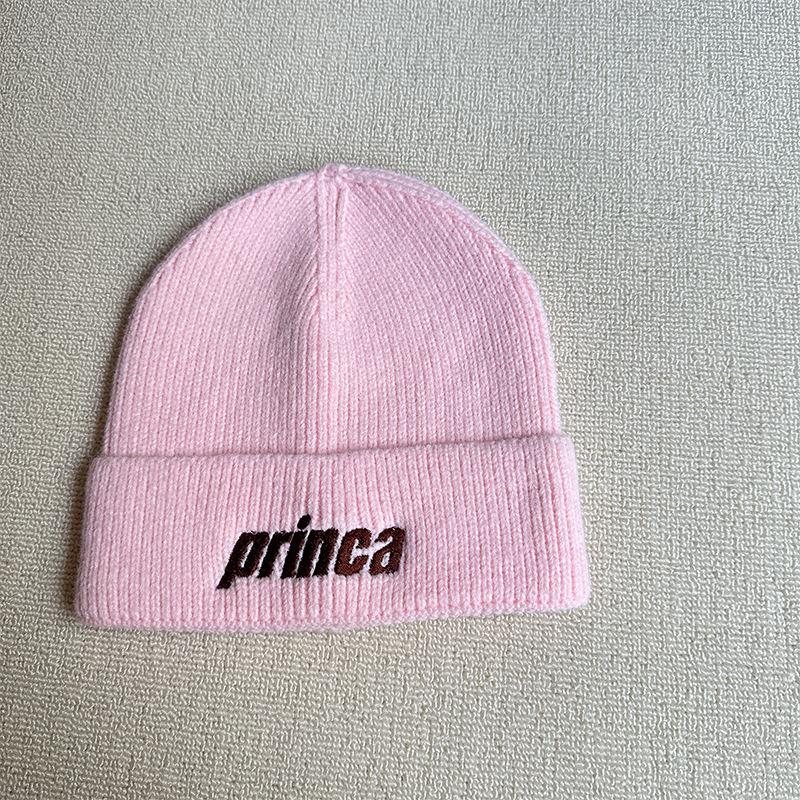 English Embroidered Arctic Velvet Dome Beanie Versatile Warm Plush Hat Embroidered Rolled Edge Knitted Hat