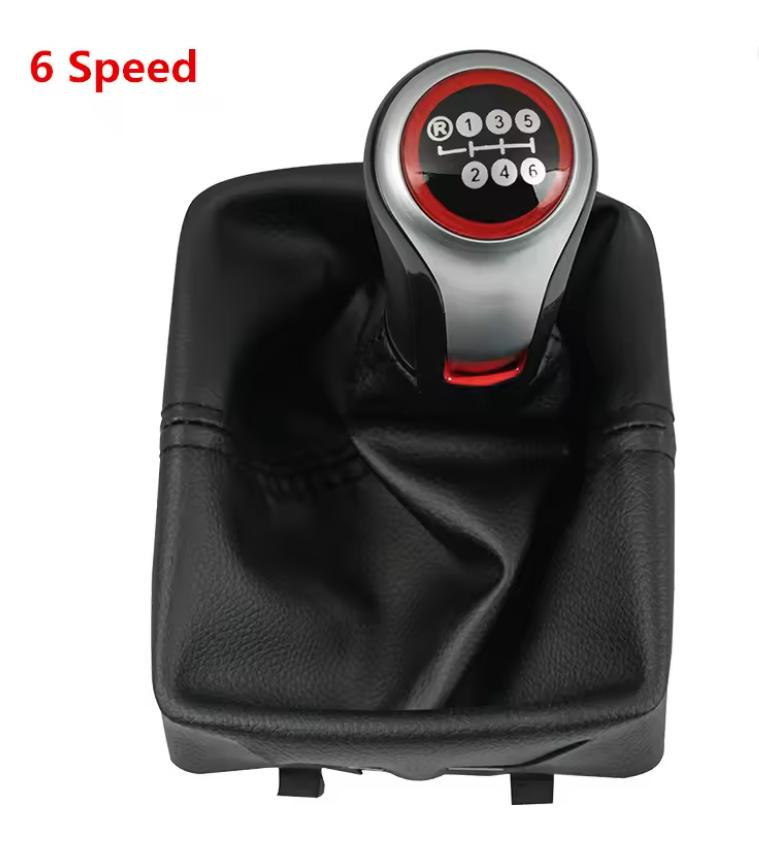 5/6 Speed Car Gear Shift Knob With Gaitor Boot Cover For Volkswagen VW Polo 9N 9N2 2002 2003 2004 2005 2006 2007 2008 2009