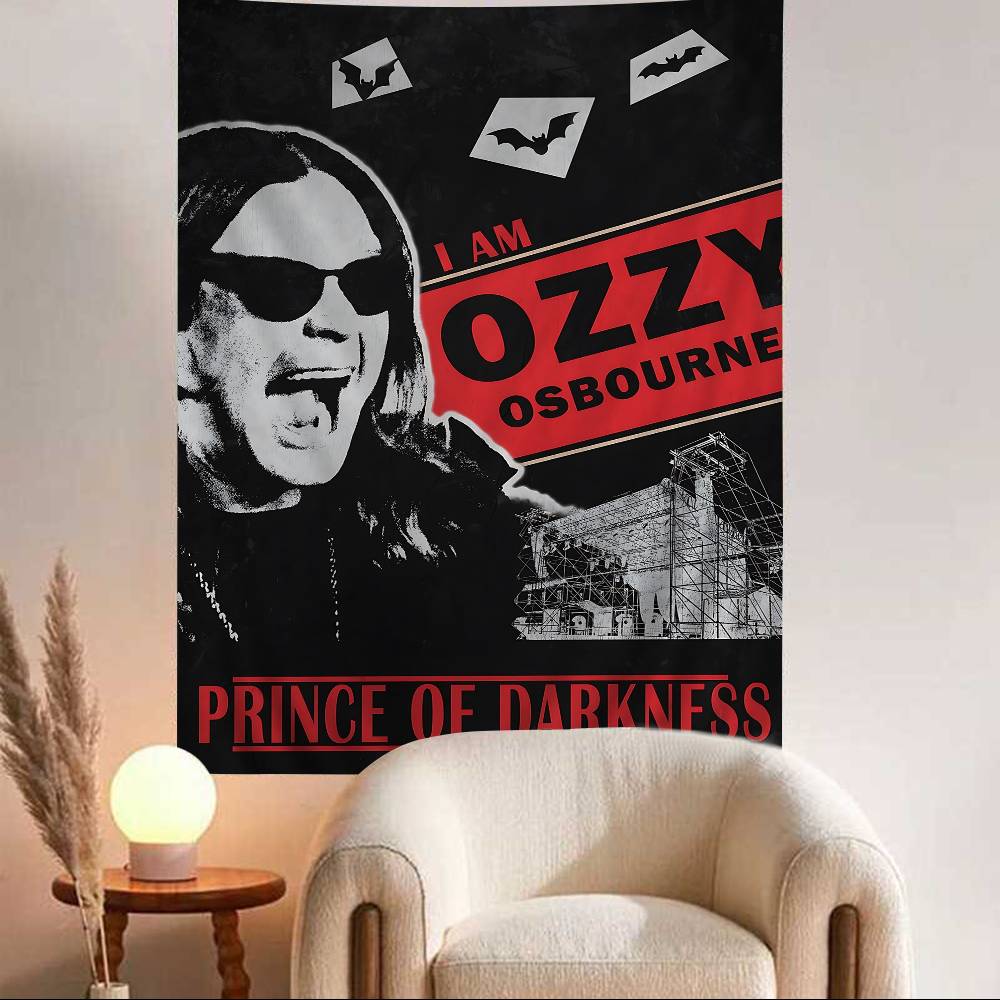 

Band OOzzy Osbourne Anime Tapestry Hanging Tarot Hippie Wall Rugs Dorm Home Decor 74x94cm(29x37in)