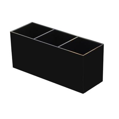 Brush Organizer Space Saving Multi-Functional Plastic Three-compartment  Makeup Brushes Holder for Bedroom