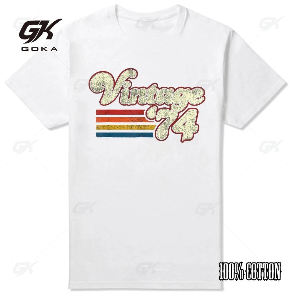 Made In 1974 Limited Edition 50 Years Of Being Awesome Tee Tops Round Neck ShortSleeve Fashion Tshirt Clothing Tshirts