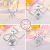 925 Sterling Silver Necklace Pendant Romance Heart Zircon High Quality For Woman Fashion Wedding Engagement Jewelry Gift