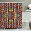 Energetic Blue Red Yellow Shower Curtain Decorative Pattern Bathroom Liner With Grommets (60X72) Flower Shower Curtain Waterproo