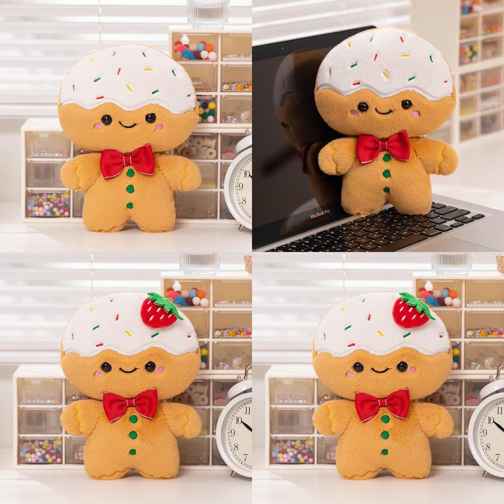 Gingerbread Man Plush With Pp Cotton Filling For Holiday Decor And Gift Giving