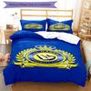 Al-Nassr Football Club Crest Printed Pattern Duvet Cover Set – includes 1 duvet cover and 2 matching pillowcases Bedroom decor Christmas gifts
