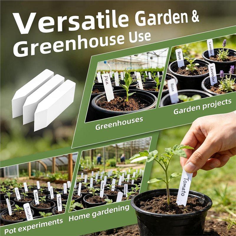 Reusable Garden Tags 4", 330Pcs Waterproof Plastic Plant Labels With Marker Pen Ideal For Seedlings, Vegetables& Flowers