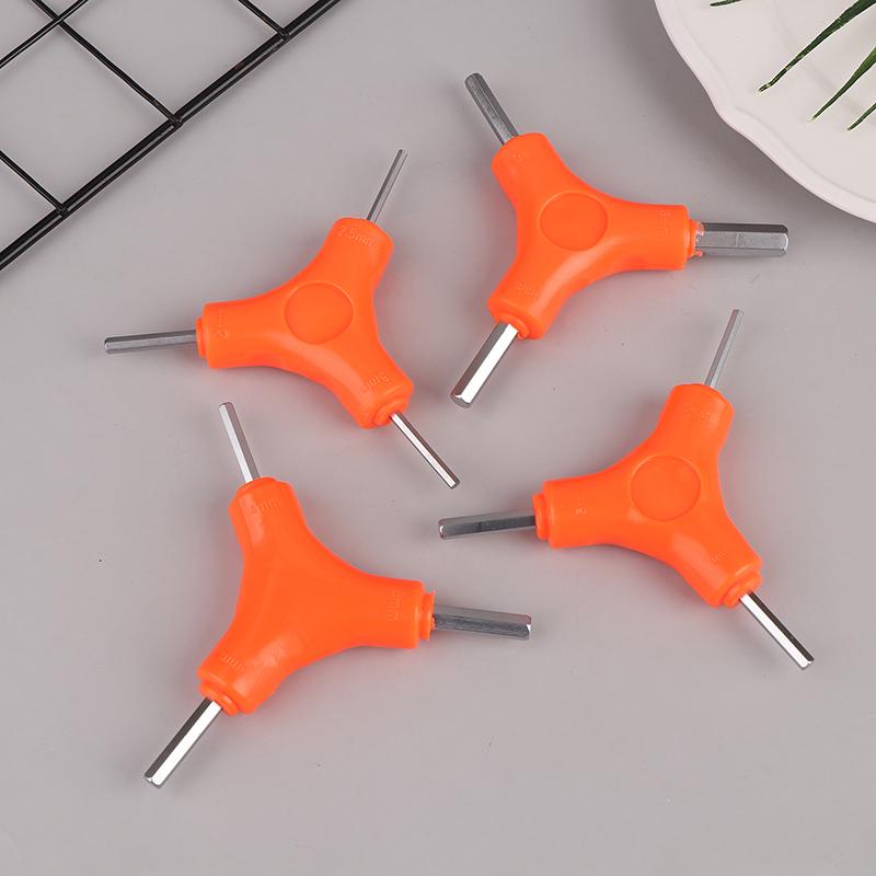 1 Pcs 3 In 1 Trigeminal Hex Key Set 2.5/3/4/5/6/8Mm Chrome Vanadium Steel Hand Tools Bicycle Maintenance Tools