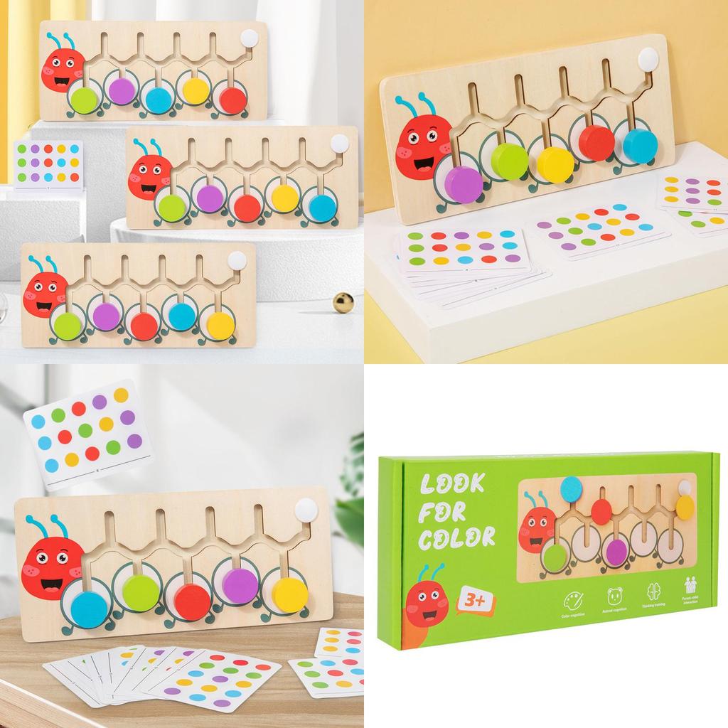 Wooden Color Sorting Puzzle Game For Kids Brain Development Educational Toy