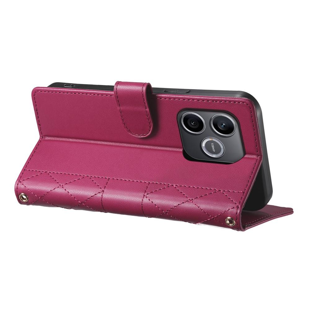 Wallet Case for 600 Lite 5G - Leather/PU, Red, With Lanyard