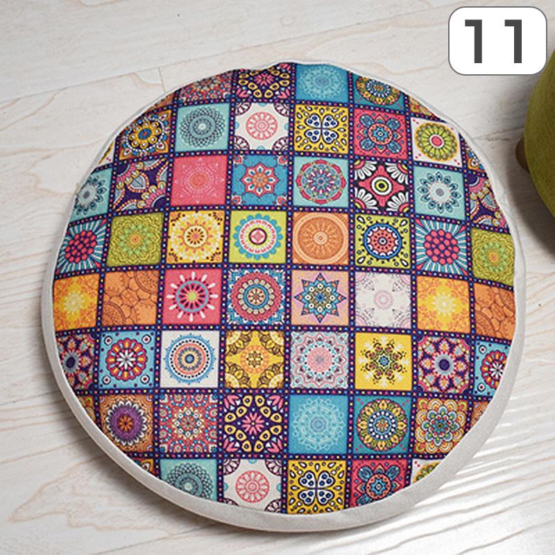 Runde Hippie-Bodenkissenhülle im Ethno-Stil Marokkanische Futon Böhmische Mandala Meditation Pouf Homestay Hocker Dekor Kissenbezug