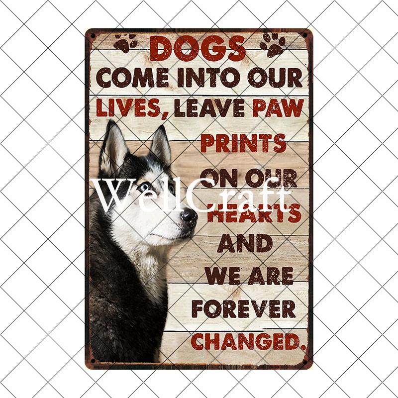 Wellcraft Pet Husky Dog Are Your Friend Wine Cafe Bath Shop Art Metal Tin Sign Wall Poster Iron Painting Pub D CM