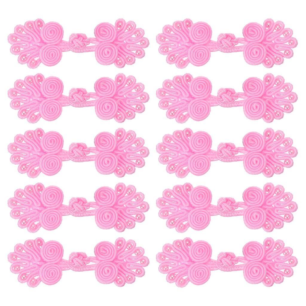 6/10pcs Chinese Knots Frog Buttons Closure Sewing Buttons Fasteners with Beads for DIY Sewing Coats Cloak Bridal Costume Outfit