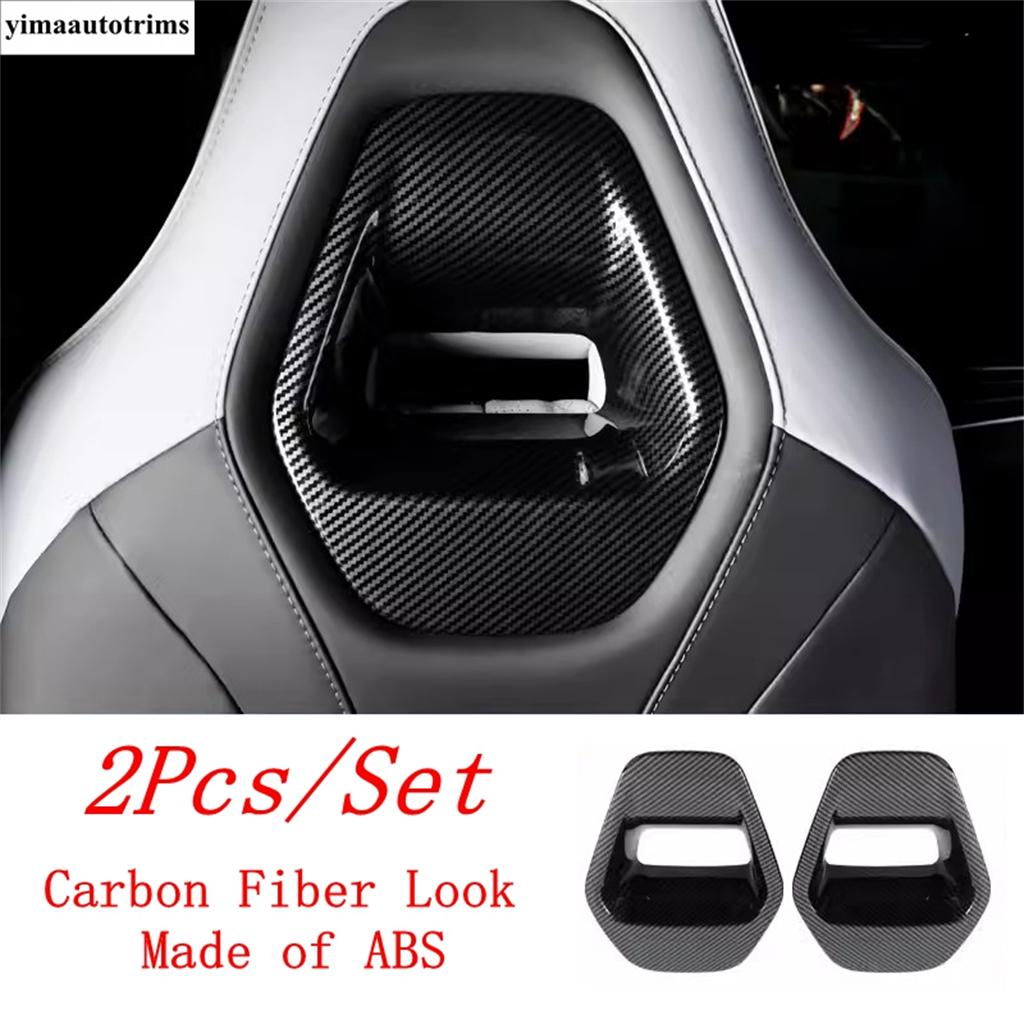 Car Seat Head Pillow Headrest Adjust Button Sequ Decoration Cover Trim For BYD Seal EV   2024 Wood Grain Accessories