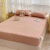 Quilted Mattress Cover Embossed Bed Sheet Mattress Protector Home Textile Solid Color Bed Cover Mattress Cover Thick Soft Cushion Bedding NoPillowcase
